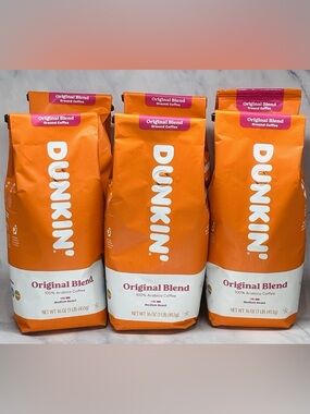 Dunkin - 6 BAGS - Original Medium Roast Coffee 16oz Sealed (6) lbs of